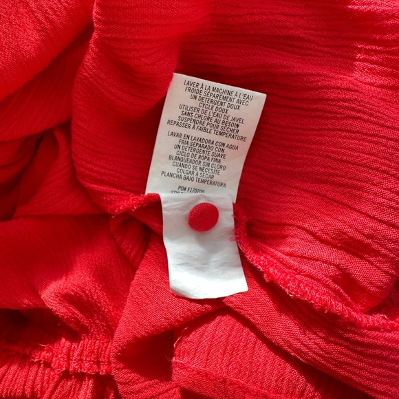 O'Neill Wes Solid Top red flouncy peplum size Large - Picture 14 of 15